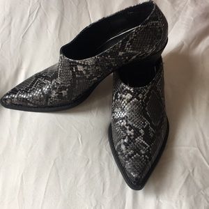 Zara Snake Print Shoe Booties